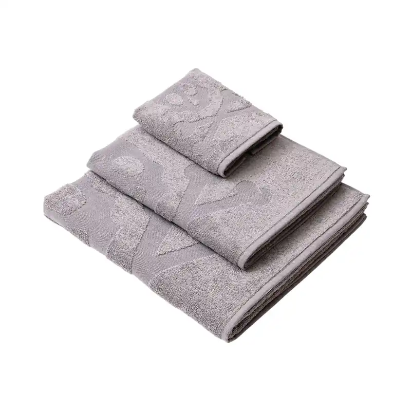 Set de toallas de baño calavera (tocador 30x50cm + manos 50x90cm + baño 70x140cm) 100%algodón Gris Scalpers Home - Textil
