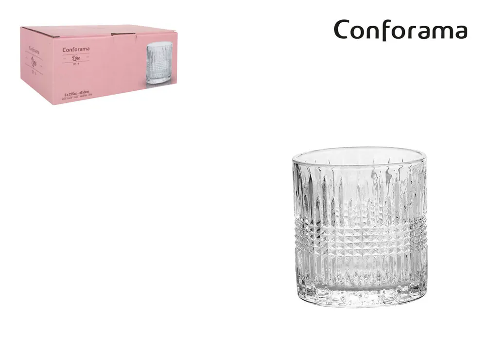 Set vasos LINE 6 piezas 0,275 litros marca CONFORAMA - Cocina