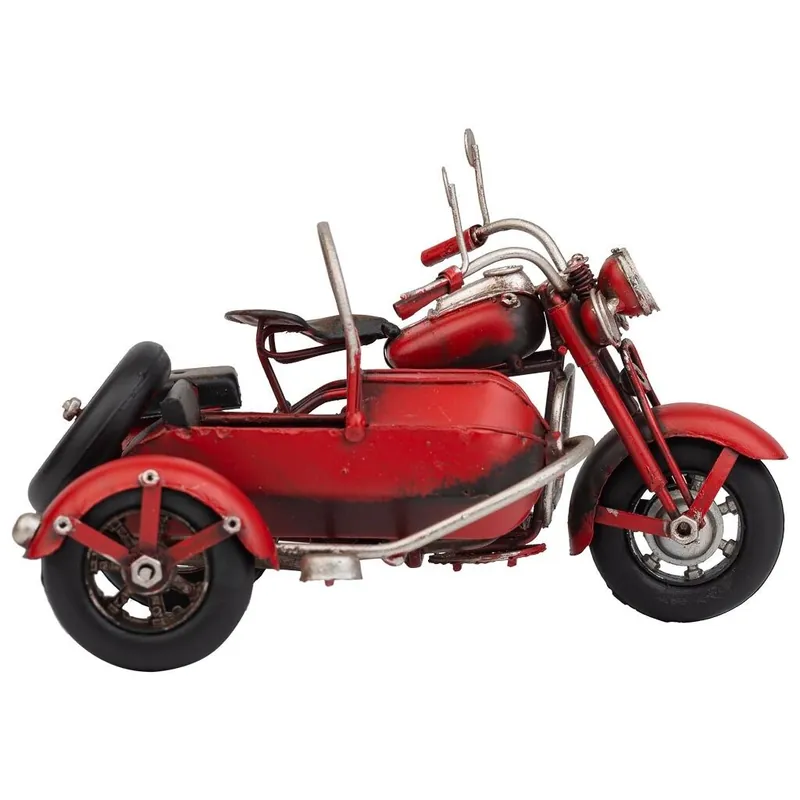 Sidecar de metal rojo 19x13.5x11.5 - Decoración