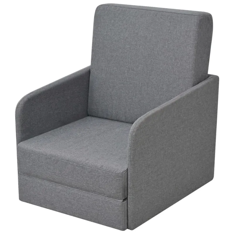 vidaXL Sillón convertible tela gris oscuro - Sofás sillones puffs