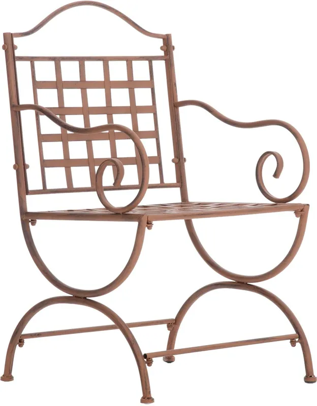 Silla Lotta Metal Marrón antiguo 53X56X92 cm - Jardín