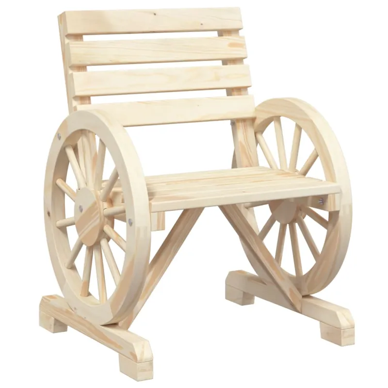 Silla de jardín - Silla de exterior - Silla Terraza de madera maciza de abeto 58x58x78,5 cm