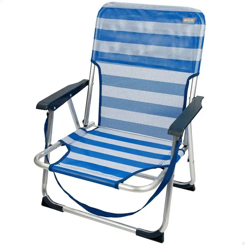 Silla de playa plegable fija aluminio con asa Aktive Beach - Jardín