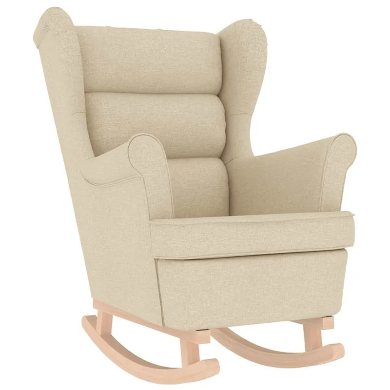 vidaXL Silla mecedora de tela azul 74x90x102 cm - Sofás sillones puffs