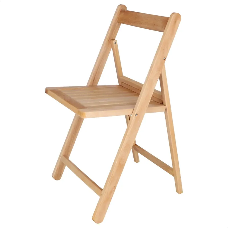 Silla NORTE en madera de haya, acabado en aceite, 42x47x79 cm - Jardín