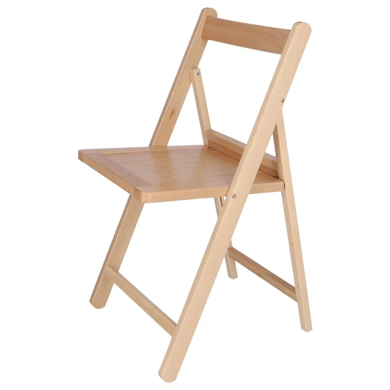 Silla NORTE en madera de haya, acabado en barniz, 42x47x79 cm - Jardín