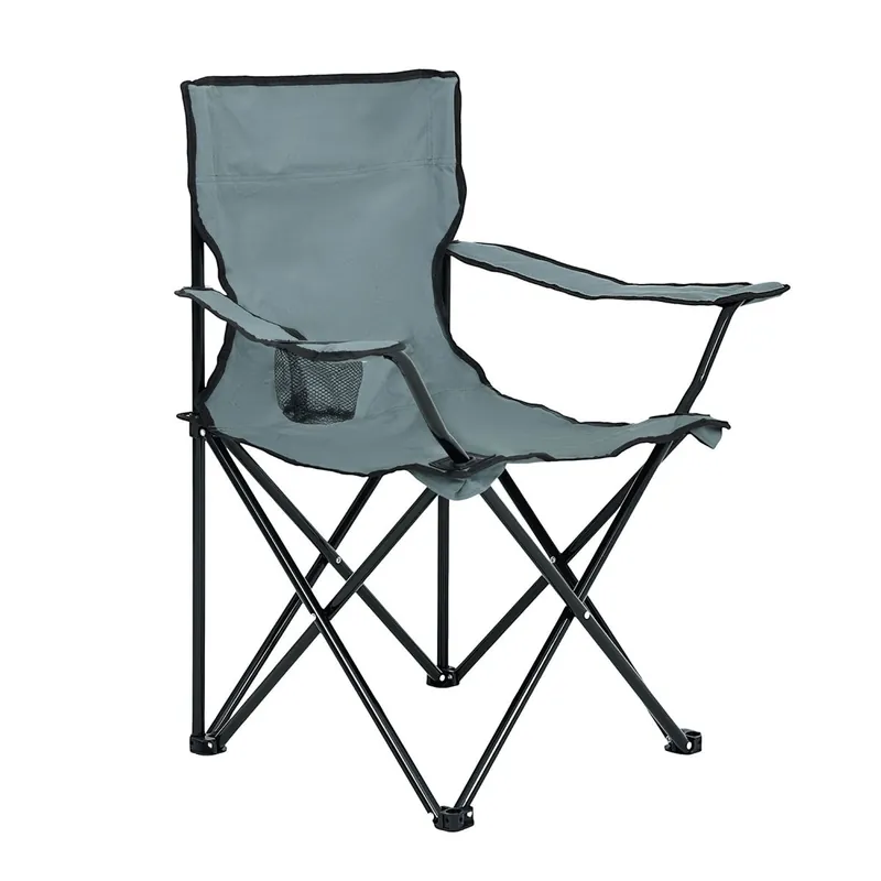 Silla plegable de camping ANTER en color gris - Jardín