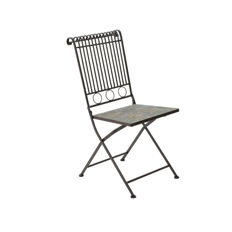 Silla Plegable Kaemingk Stuttgart Blanco Marrón 39 x 39 x 9 cm - Jardín