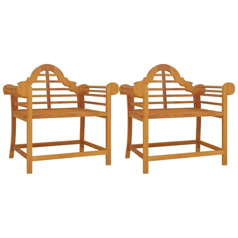 Sillas de jardin 2 unidades madera maciza de teca 91x62x94 cm - Jardín