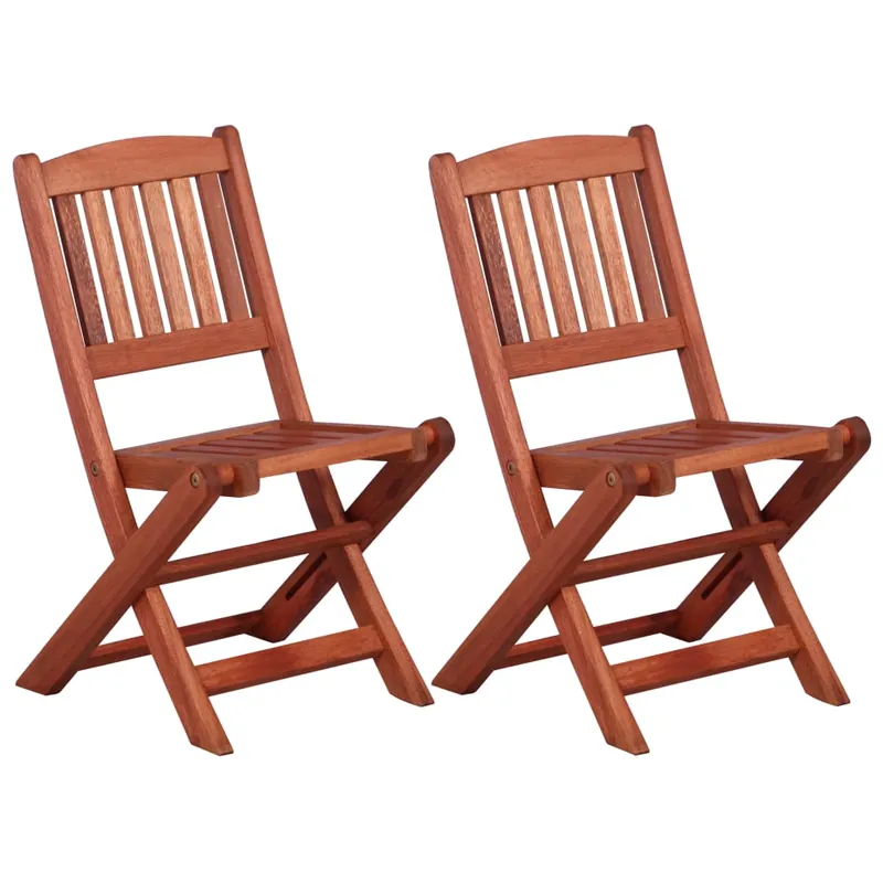 Sillas de comedor infantiles 2 unidades madera maciza eucalipto - Jardín