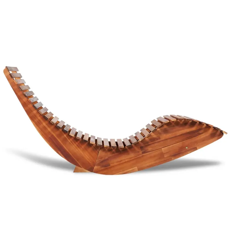 Tumbona mecedora de madera de acacia - Jardín