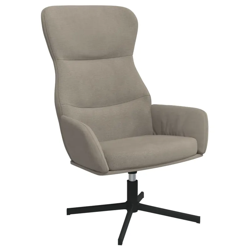 vidaXL Silla de relajación de terciopelo gris claro - Sofás sillones puffs