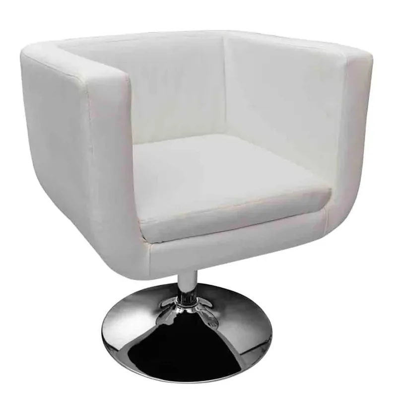 vidaXL Taburete de bar cuero sintético negro - Sofás sillones puffs