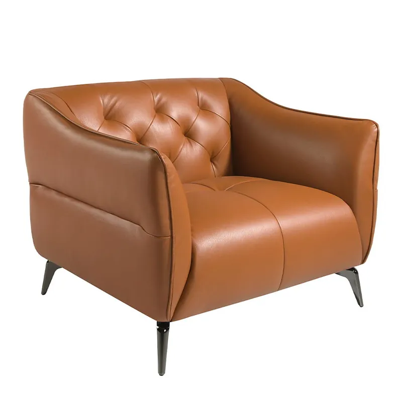 ANGEL CERDA Sillón Chester piel marrón - Sofás sillones puffs