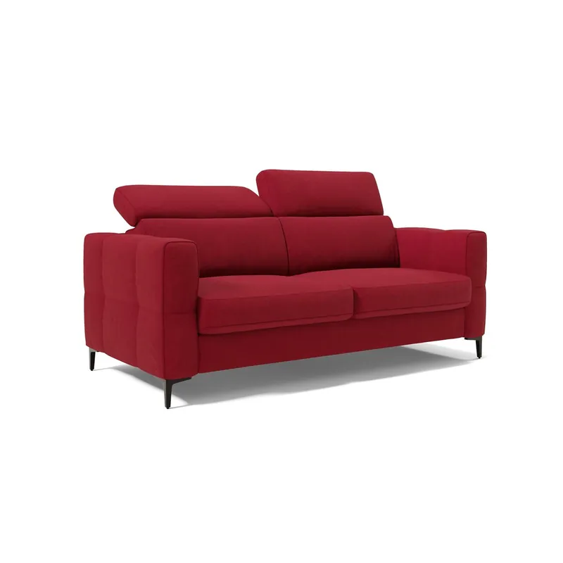 Gardenia Sofá cama con colchón H18 cm en tejido impermeable 218 cm (mat. 160x197) Amarillo - Sofás sillones puffs