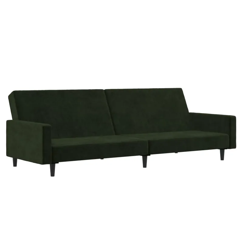 vidaXL Sofá cama de 2 plazas terciopelo gris claro - Sofás sillones puffs