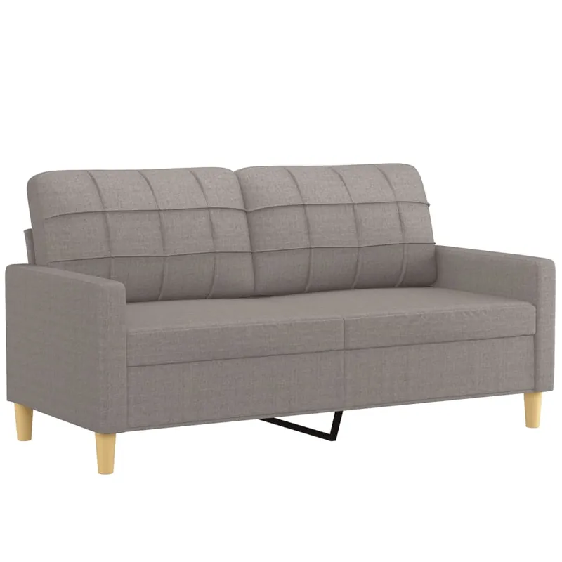 vidaXL Sofá de 2 plazas de tela negro 140 cm - Sofás sillones puffs