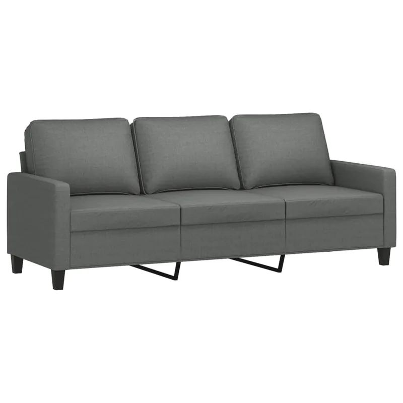 vidaXL Sofá de 3 plazas de tela gris claro 180 cm - Sofás sillones puffs
