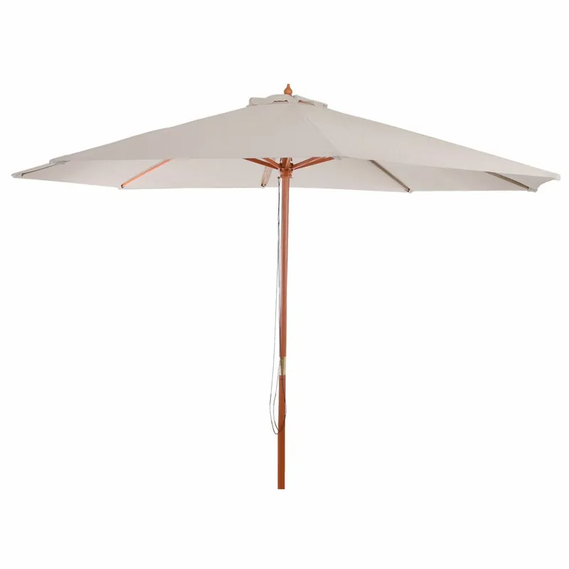 Sombrilla de jardín Ø 3m poliéster/madera crema 04_0003823