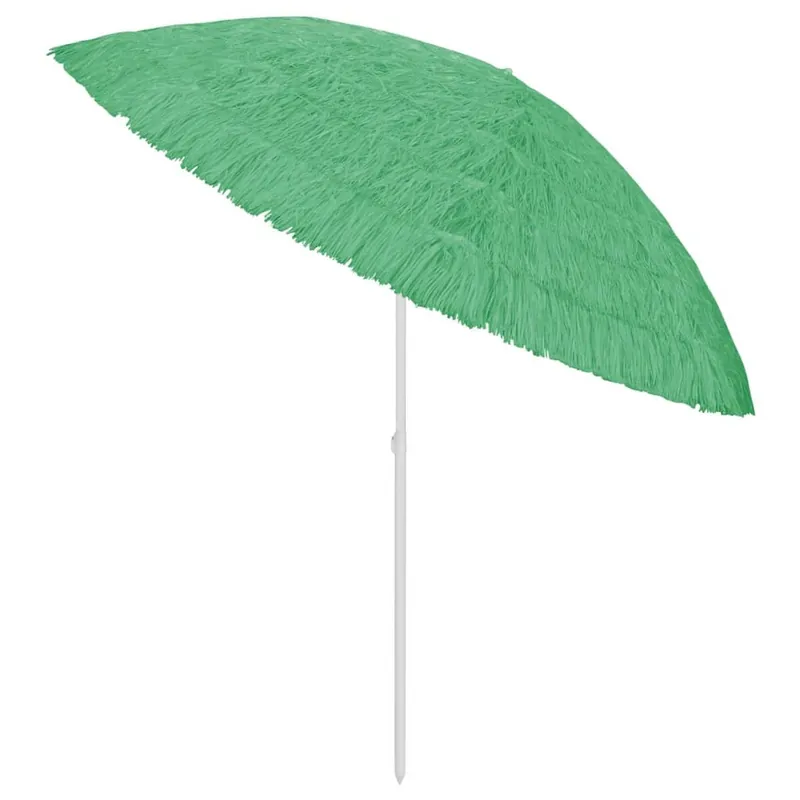 Sombrilla de playa Hawaii inclinación ajustable verde Ø260 cm - Jardín