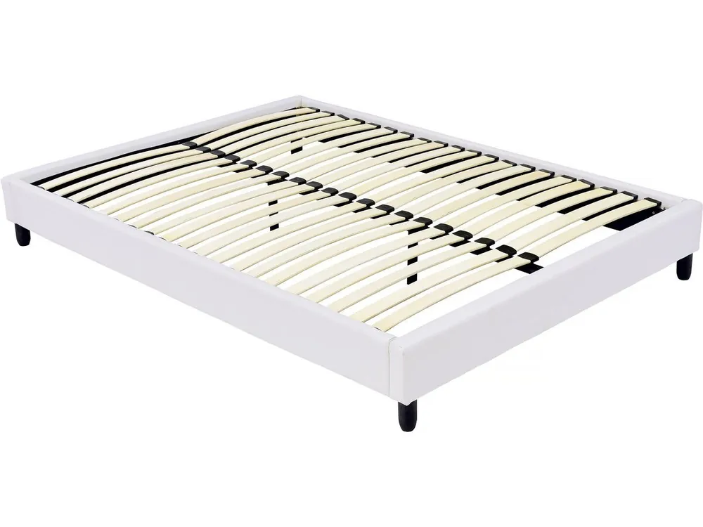 Somier con láminas - 160 x 200 cm - 13 láminas - Blanco