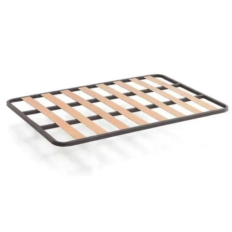 Somier 135x190 cm de Tubo acerado 30x30 mm con Refuerzo Central láminas de chopo (Sin Patas, 135x190 cm) - Descanso