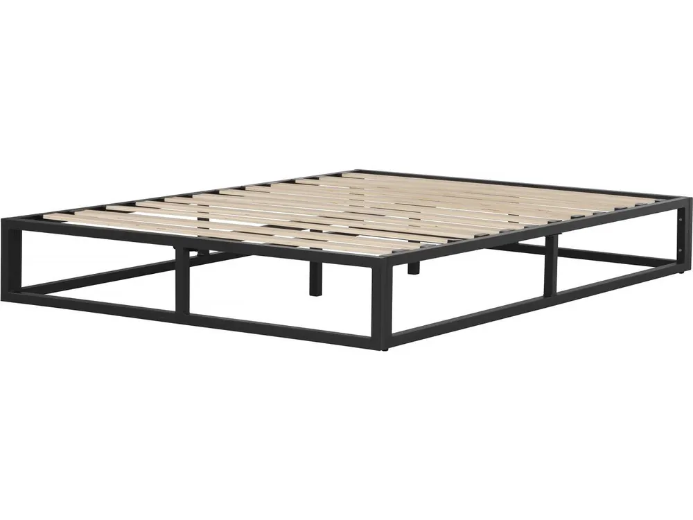Somier de metal 140 x 190 cm - Negro
