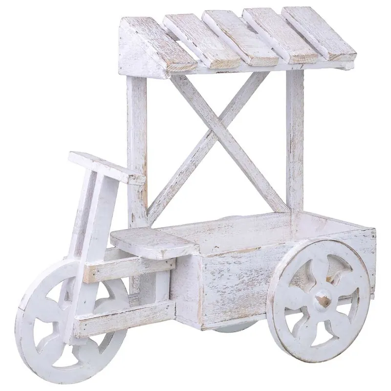 Soporte de madera con estructura resistente. Sus dimensiones de 43x17 cm y altura de 39 cm - Decoración