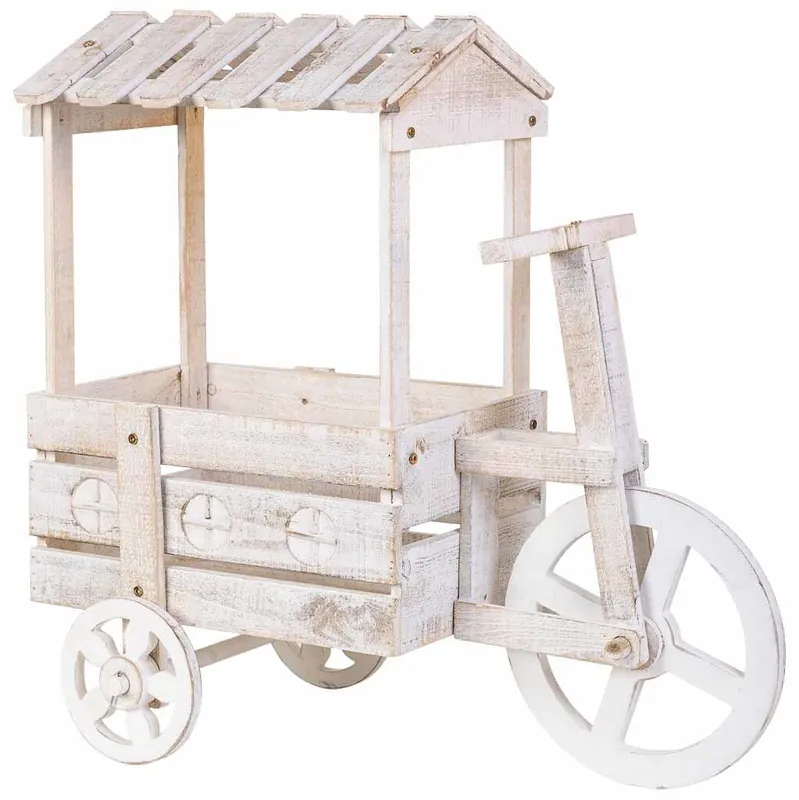 Soporte de madera ideal para macetas. Con medidas de 78x37x75 cm - Decoración