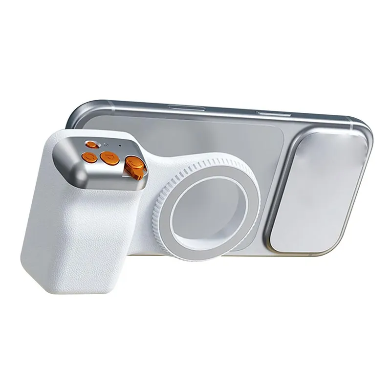 Soporte magnético para teléfono Klack con empuñadura de cámara, control remoto Bluetooth, zoom y disparador para iPhone y Android - Electrónica