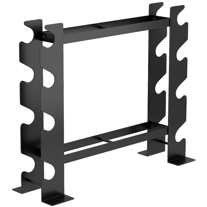 SPORTNOW Soporte Mancuernas de 4 Niveles, Estante de Almacenamiento de Pesas de Acero Resistente para Mancuernas, Kettlebells, para Entrenamiento en Gimnasio Casa, Carga 200 kg, 70x21x55 cm - Deporte