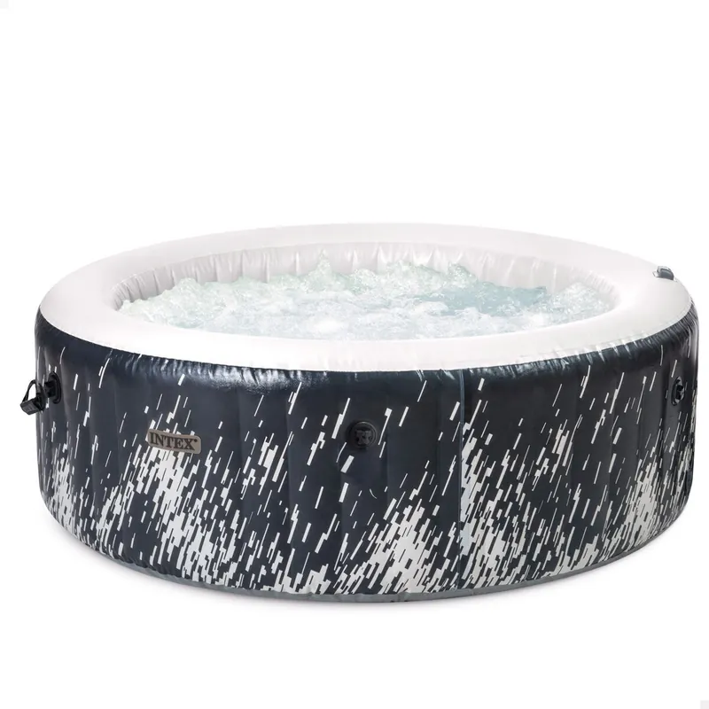 Spa hinchable INTEX Bubble Massage Glow Deluxe 4 personas D196x71 cm - Jardín