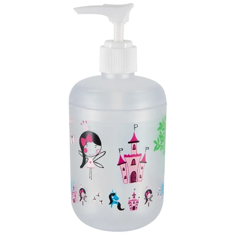 Spirella Colección Fairy , Dispensador De Jabón Líquido Ø7,1X16,2 (0,25 L), Poliestireno, Multicolor - Baño
