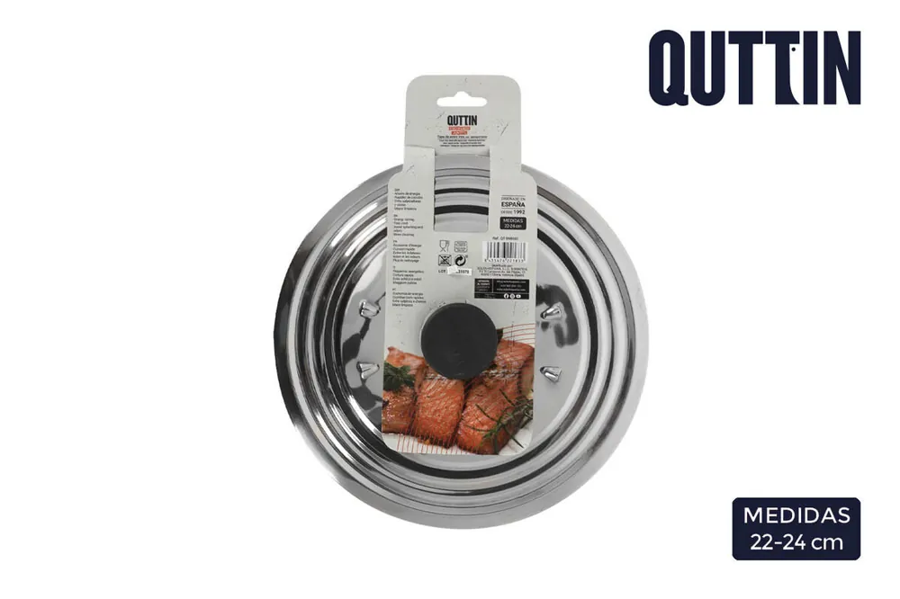 Tapa acero inoxidable QUTTIN 22 a 24cm - Cocina