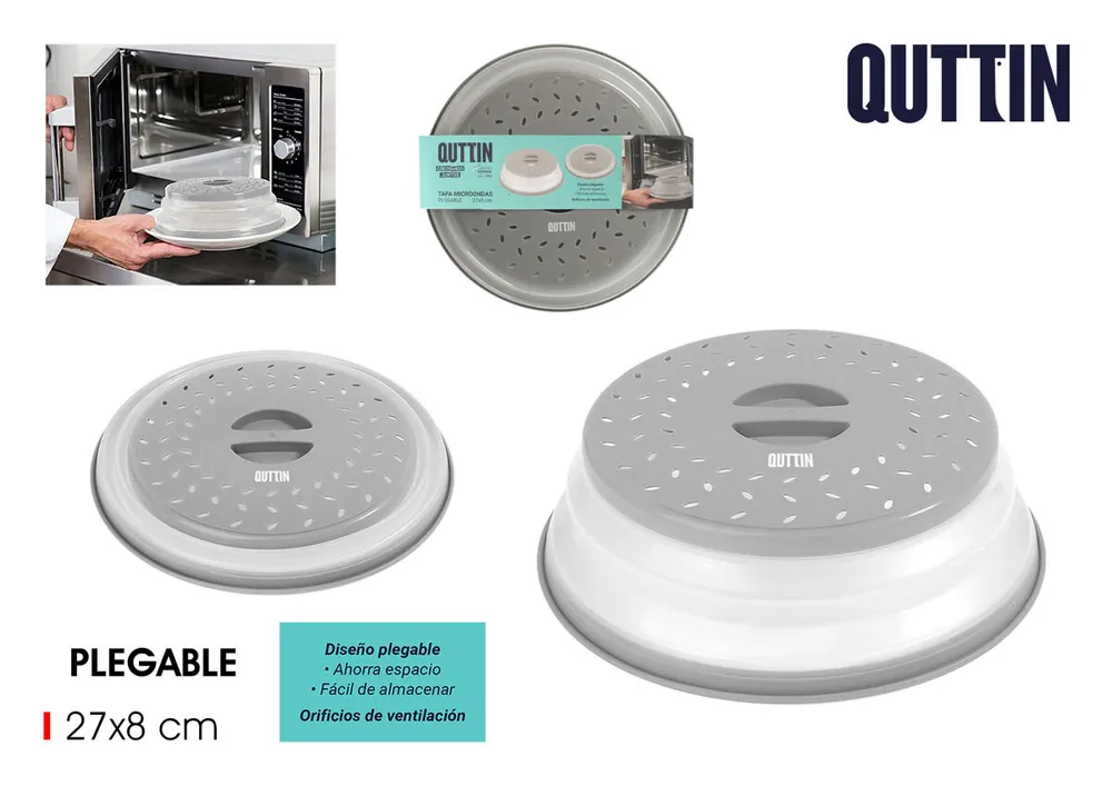 Tapa microondas QUTTIN plegable 27cm - Cocina