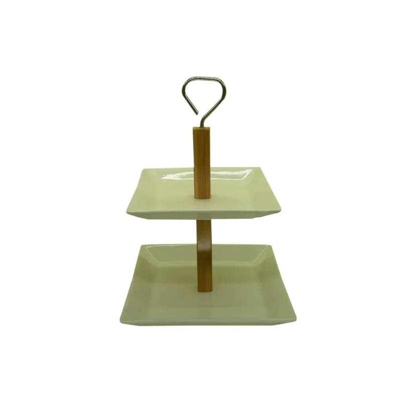 Tartero de metal verde 19,5x19,5x27 - Cocina