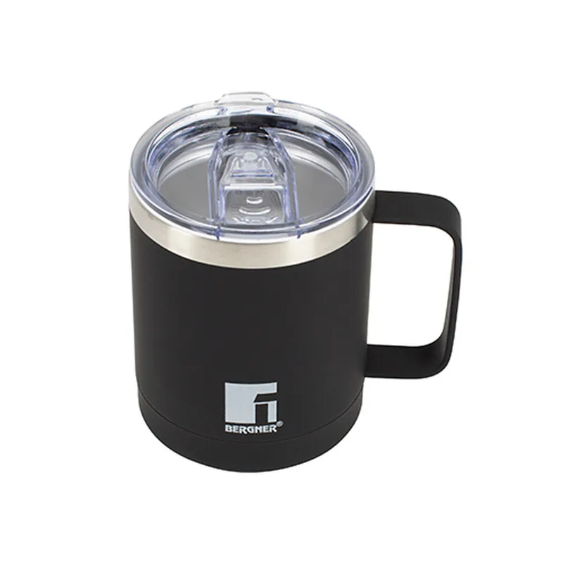 Taza de Acero Inoxidable Bergner Coffe & Tea Lovers Negro 350 ml - Cocina
