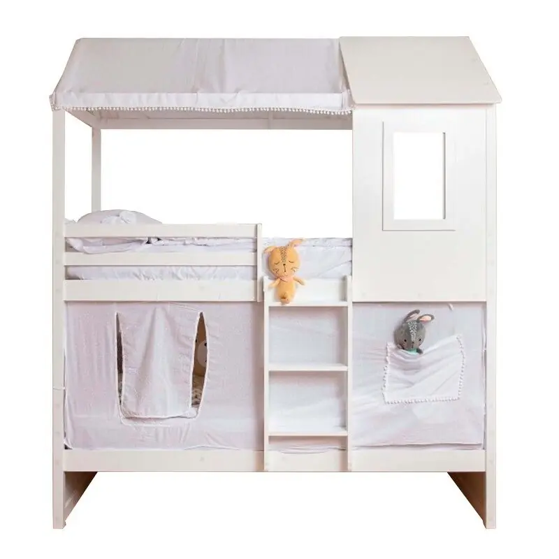 Techo para litera Casita algodón blanco 70x198/154x133cm - Descanso