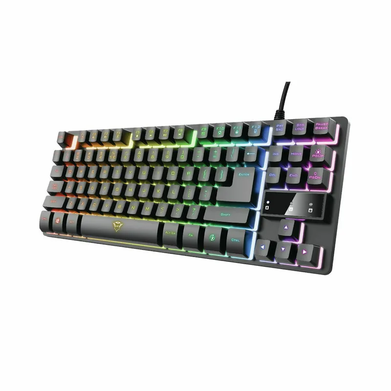 Teclado Trust GXT 833 Thado Negro Negro/Plateado - Electrónica