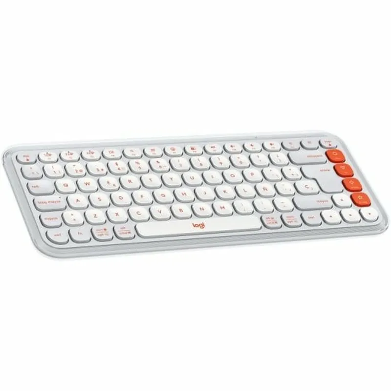 Teclado Logitech Pop Icon Blanco Qwerty Español QWERTY - Electrónica