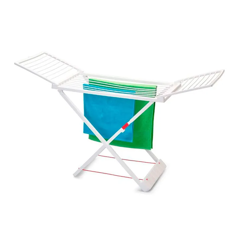 Tendedero de ropa Plasticforte plegable 2 alas blanco 108x180x55 cm - Electrodomésticos