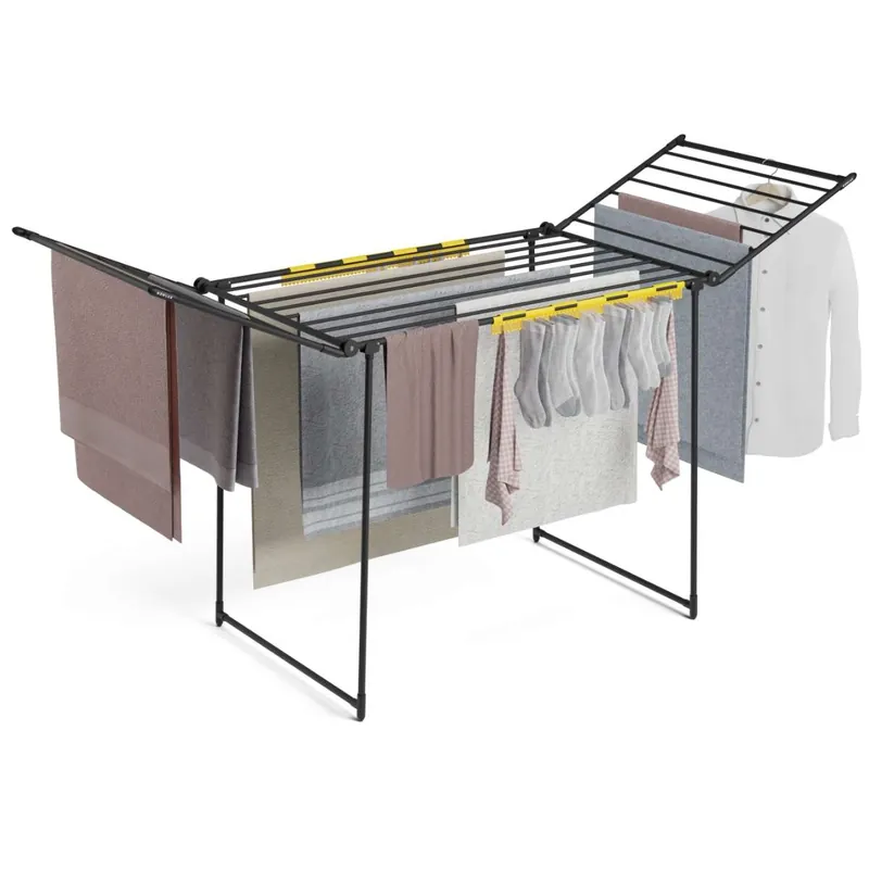 Tendedero Plegable Bold V22 Newlux Blanco con Alas 180x55x112 cm, 26M de Secado, 25Kg de Carga - Electrodomésticos