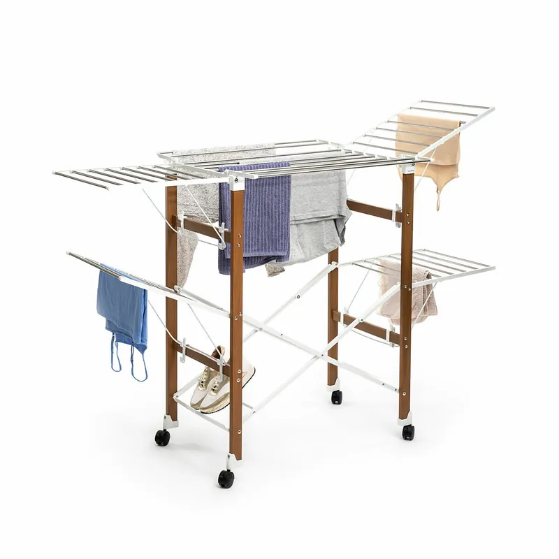 Tendedero Plegable Vertical con Ruedas Dreeyl InnovaGoods 38 Barras - Electrodomésticos