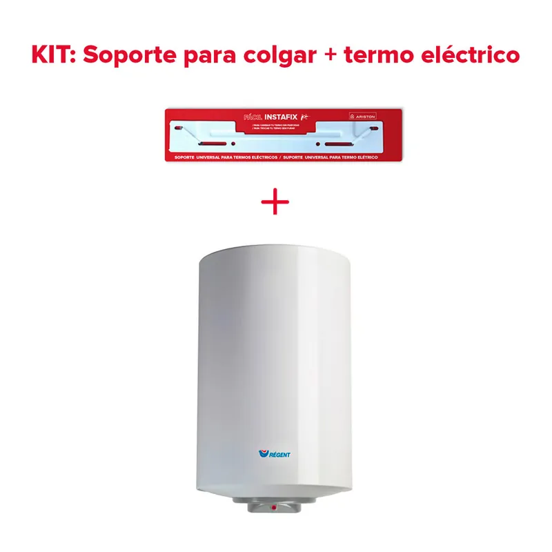 Termo eléctrico, Regent, Regent 100L + Soporte de pared Instafix, Instalación Vertical - Electrodomésticos