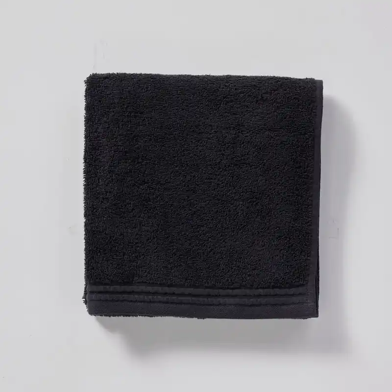 Toalla algodón COTTON 50x80cm color negro - Textil