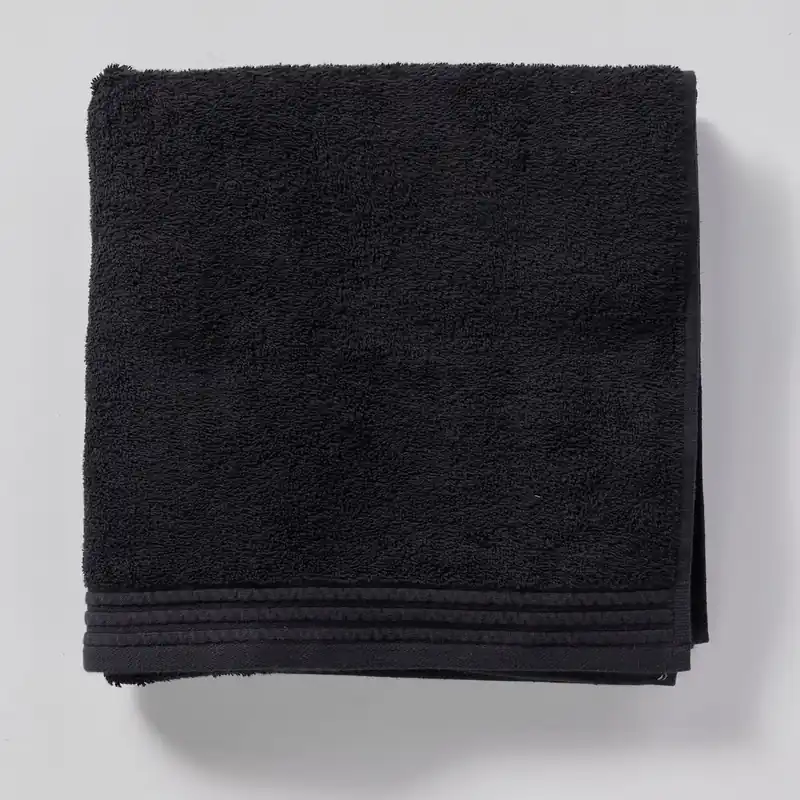 Toalla algodón COTTON 65x130cm color negro - Textil