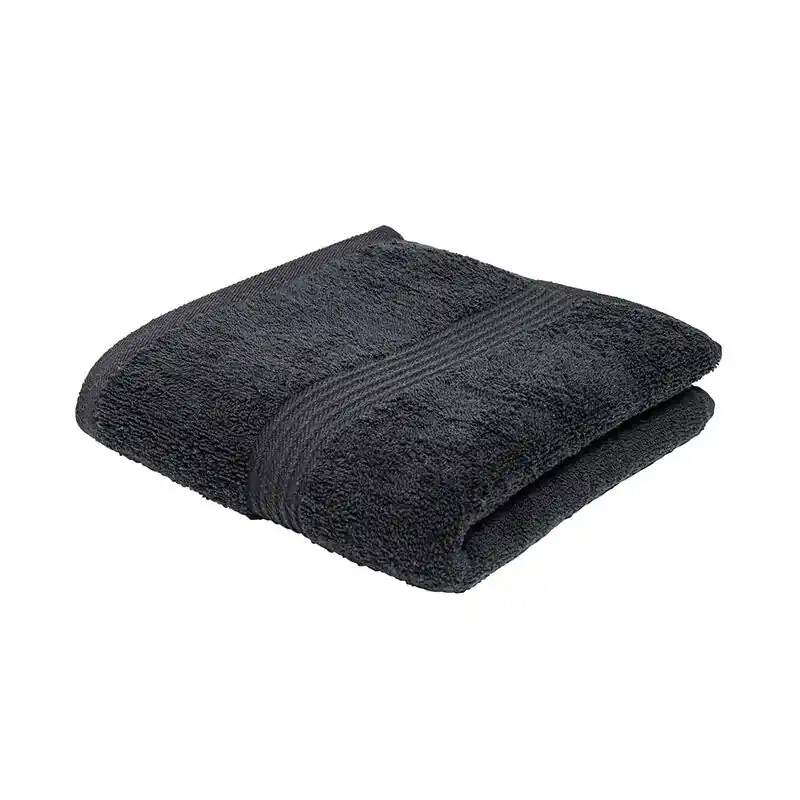Toalla de 450 gramos de rizo 100% algodón. 50x90cm Carbón - Textil