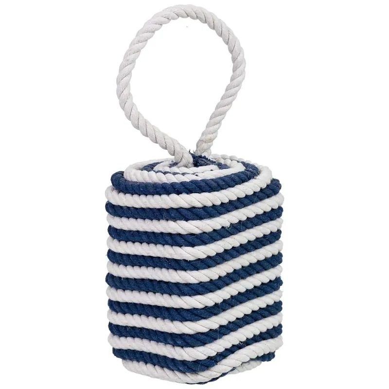 Tope de puerta de algodón marinero azul 12x12x27 cm - Decoración