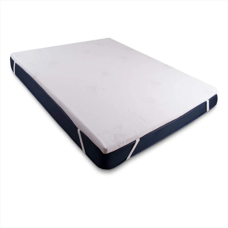 Topper Viscoelástico 80 x 180 cm - Sobrecolchón Viscoelástico- Funda Aloe Vera - 5 cm Grosor