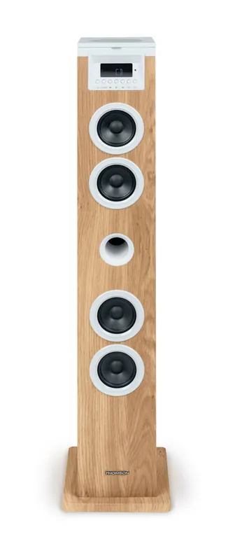 Thomson DS121CD Torre de Sonido Bluetooth con Reproductor de CD 60 W Madera - Electrónica